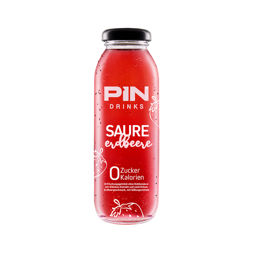 12 x SAURE ERDBEERE 250 ml Glass