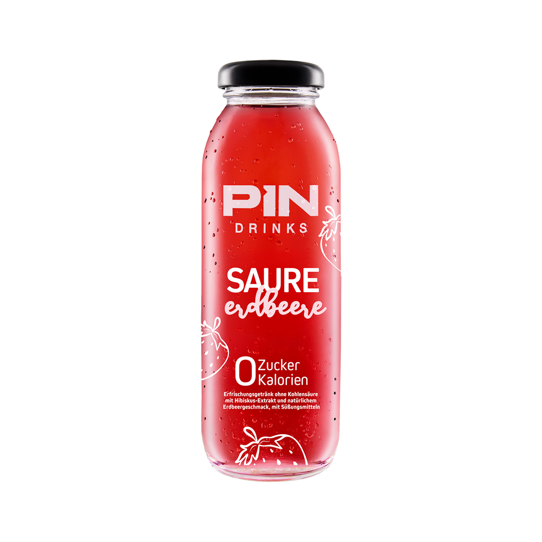 12 x SAURE ERDBEERE 250 ml Glass