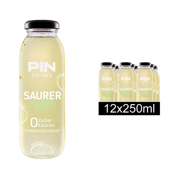 12 x SAURER APFEL 250 ml Glass