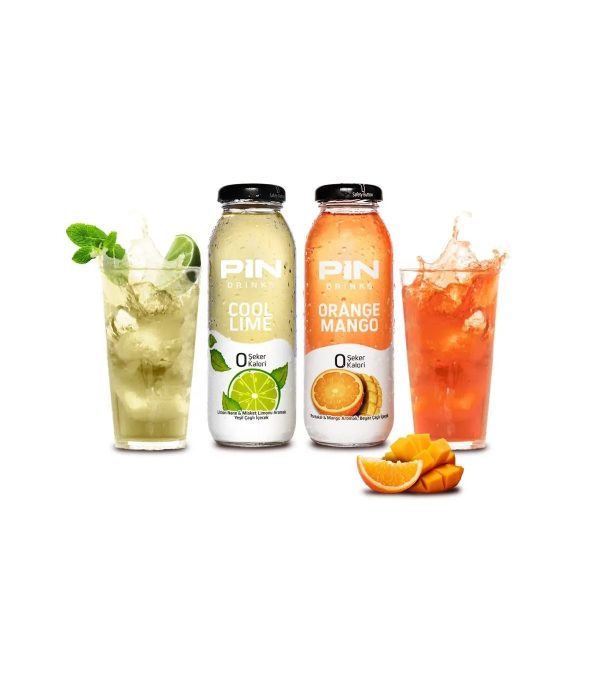PIN Cool Lime & Orange Mango - Şekersiz & Kalorisiz 250 ml X 24 adet