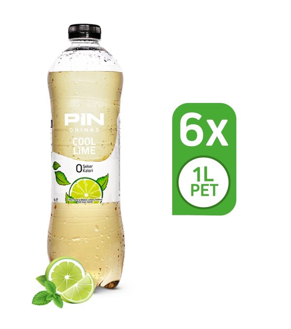 PIN Cool Lime - Şekersiz 1 Litre X 6 adet
