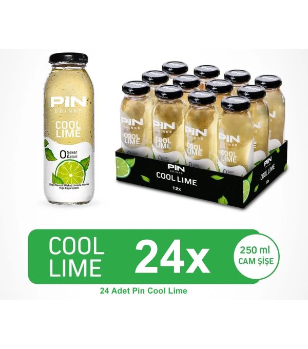 PIN Cool Lime - Şekersiz & Kalorisiz 250 ml X 24 adet