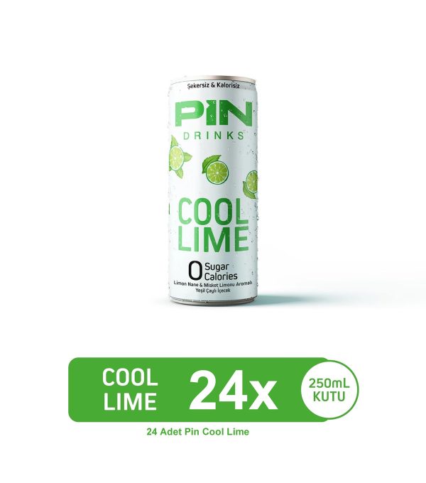 PIN Cool Lime - Şekersiz & Kalorisiz 250 ml X 24 adet